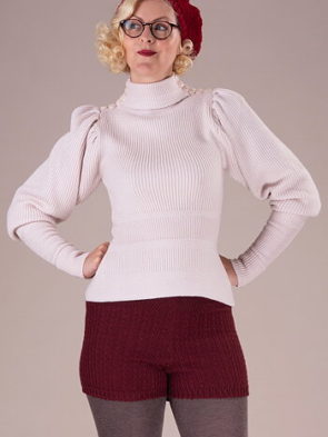 EMMY “The Edwardian Cycling Sweater” Pullover ivory
